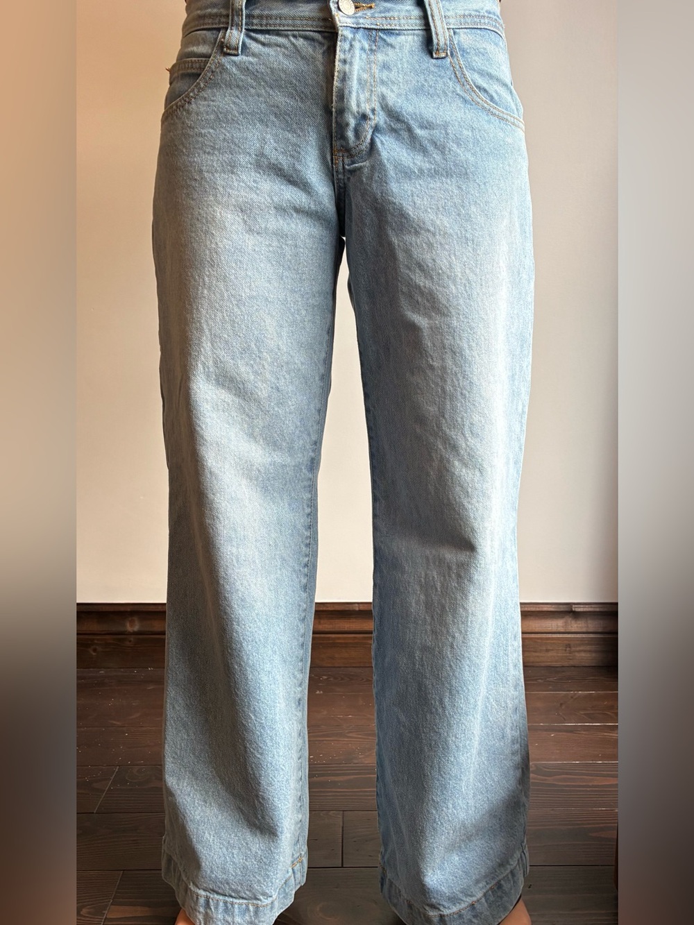 J. Galt Brandy Melville Shanghai Light Wash Rigid Straight Leg Jeans S